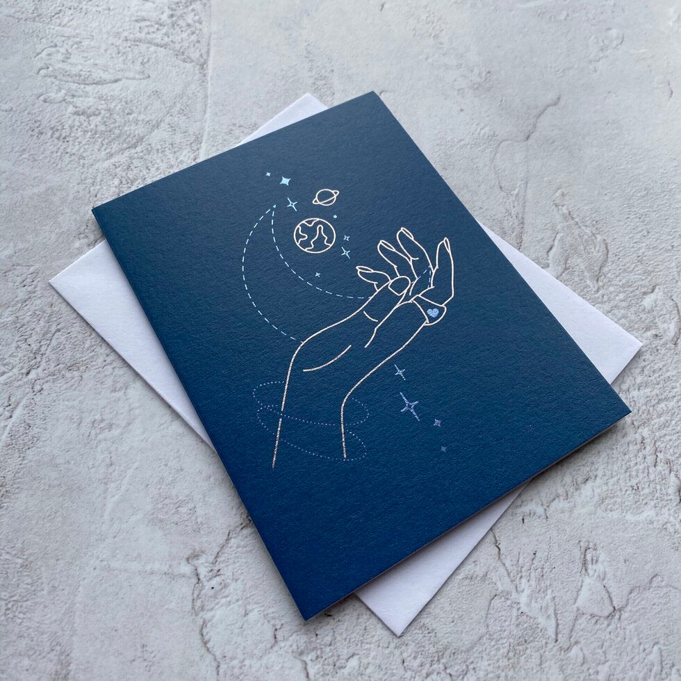 Sendtiments Universe in Your Hand Mini Greetings Card by Heyyy