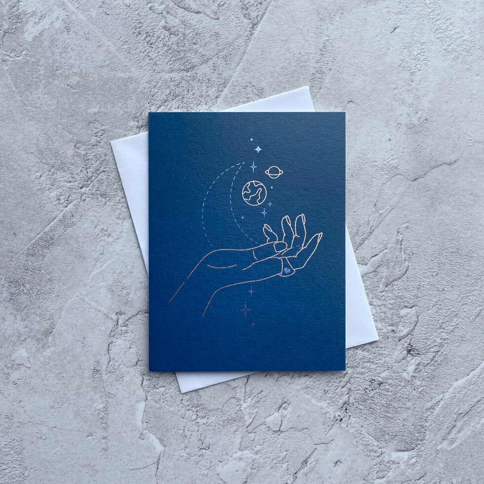 Sendtiments Universe in Your Hand Mini Greetings Card by Heyyy