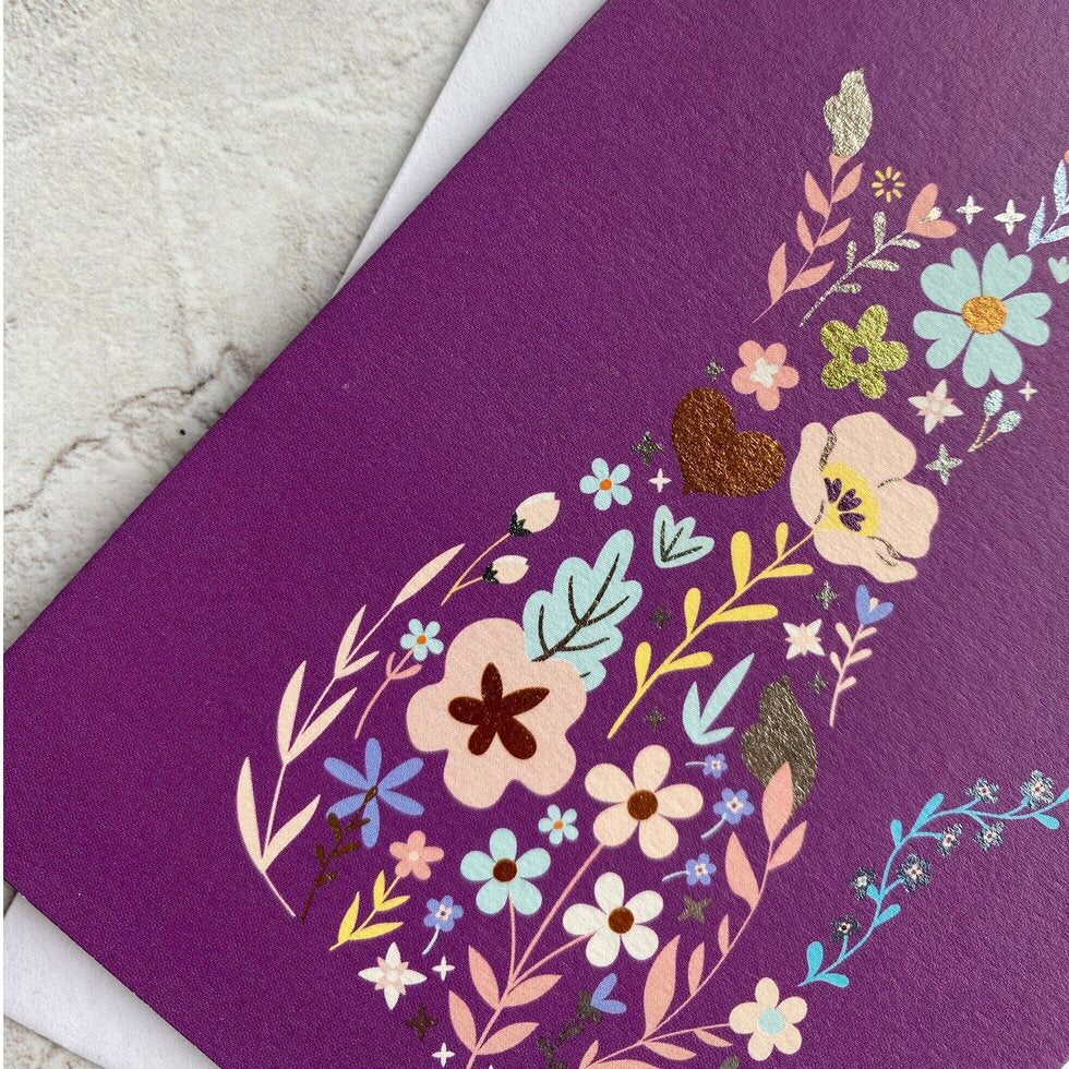 Sendtiments Cat Blooms Mini Greetings Card by Heyyy