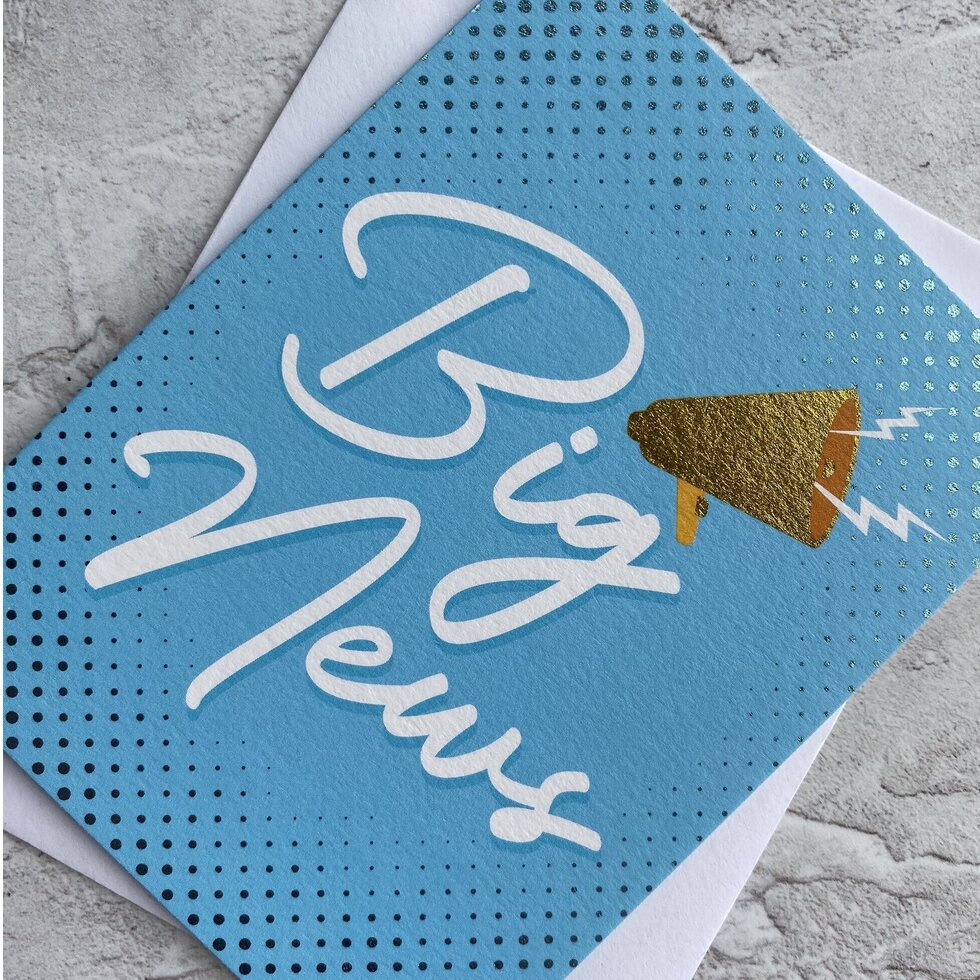Sendtiments Big News Mini Greetings Card by Heyyy