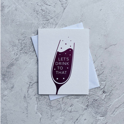 Sendtiments Let's Drink to That Mini Greetings Card by Heyyy