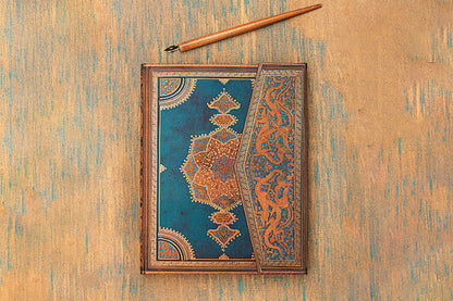 Paperblanks Safavid Indigo Ultra Hardback Address Book – 144 Pages – design detail