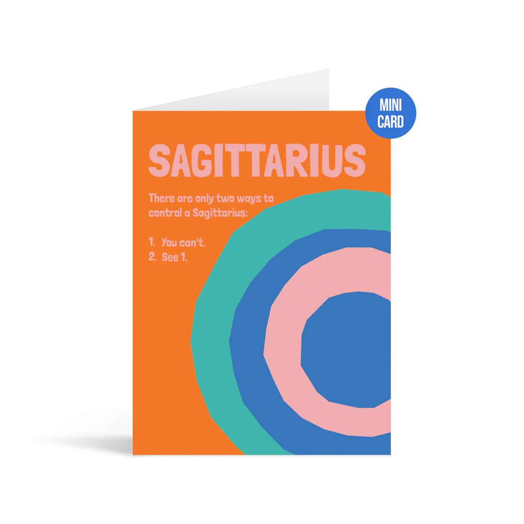 Sagittarius Mini Greetings Card