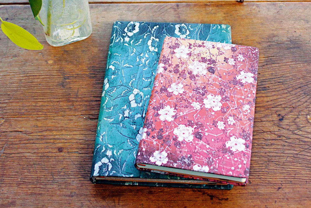Paperblanks Sakura Mini Hardback Journal – Plain, 176 Pages – design detail