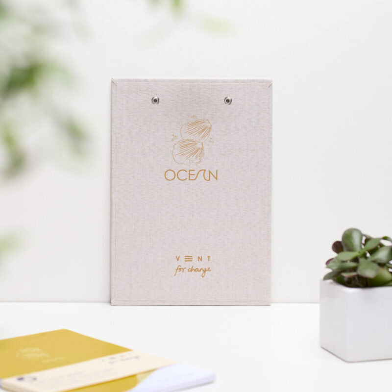 VENT OCEAN A5 Recycled Ocean Plastic Clipboard with Shopping Pad – Sandy Yellow