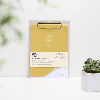 VENT OCEAN A5 Recycled Ocean Plastic Clipboard with Shopping Pad – Sandy Yellow