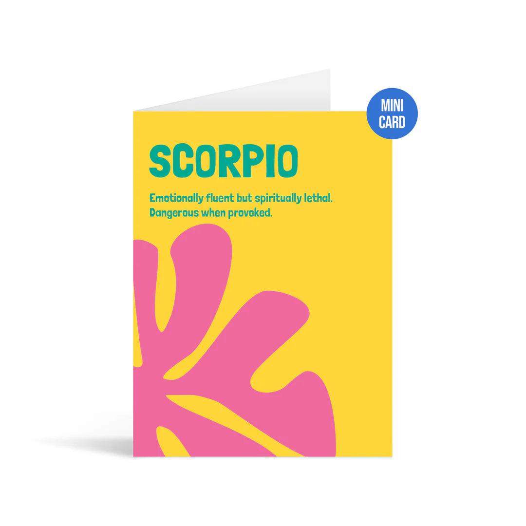 Scorpio Mini Greetings Card