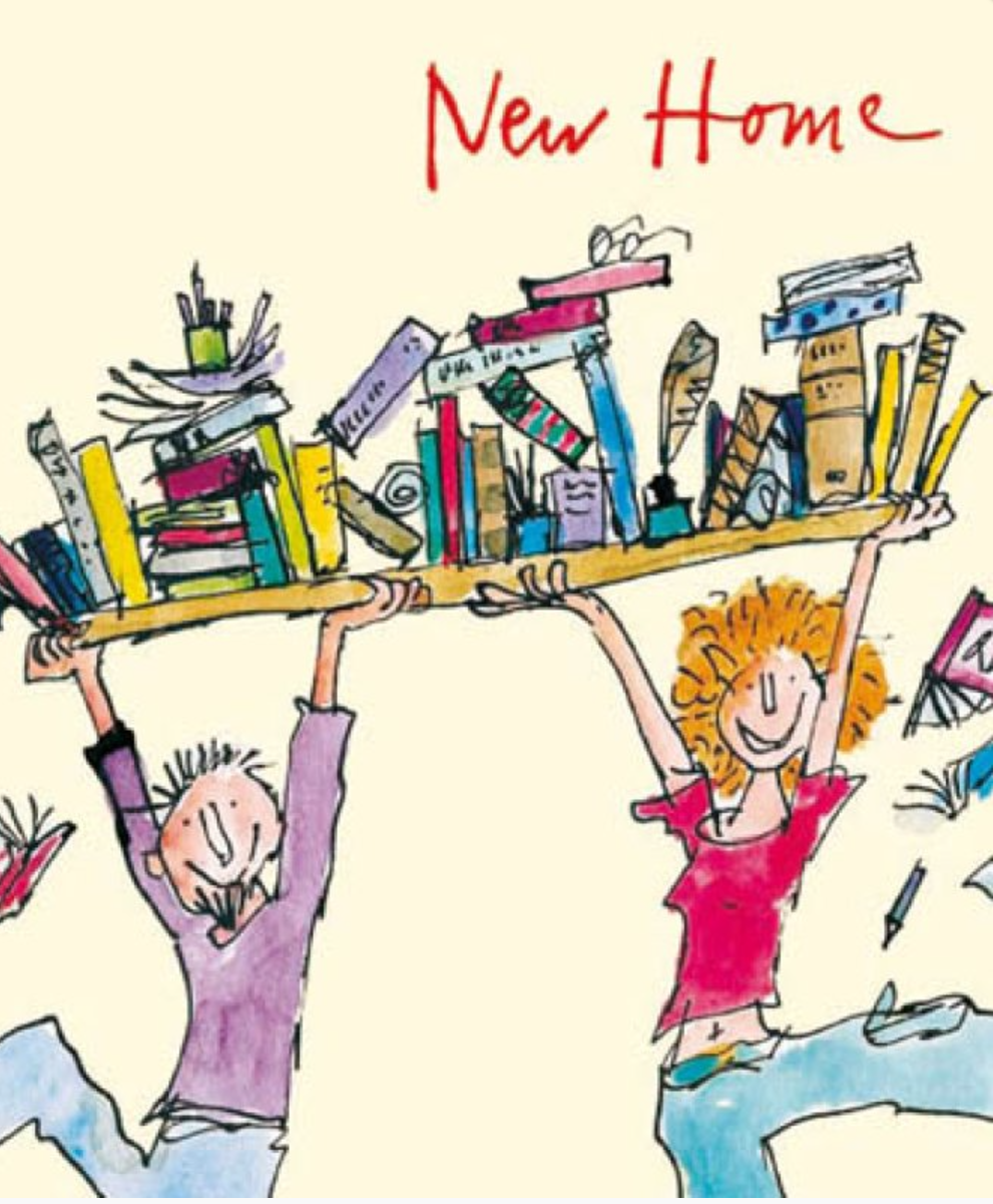 Keep Holding On Bookshelf New Home Card
