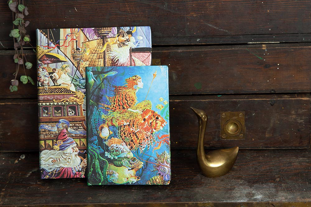 Paperblanks Sea Fantasies Midi Hardback Journal – Plain, 144 Pages – design detail