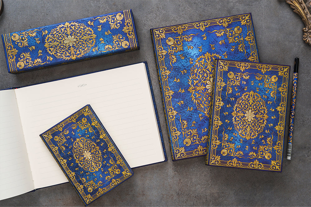 Paperblanks Silk Sky Hardback Guest Book – Lined, 144 Pages – design detail