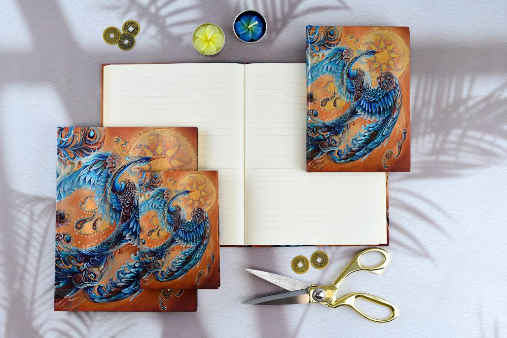 Paperblanks Skybird Ultra Hardback Journal – Lined, 144 Pages – design detail