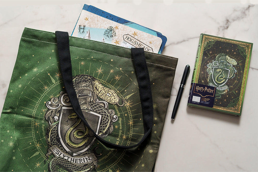 Paperblanks Slytherin Tote Cotton Tote Bag – design detail
