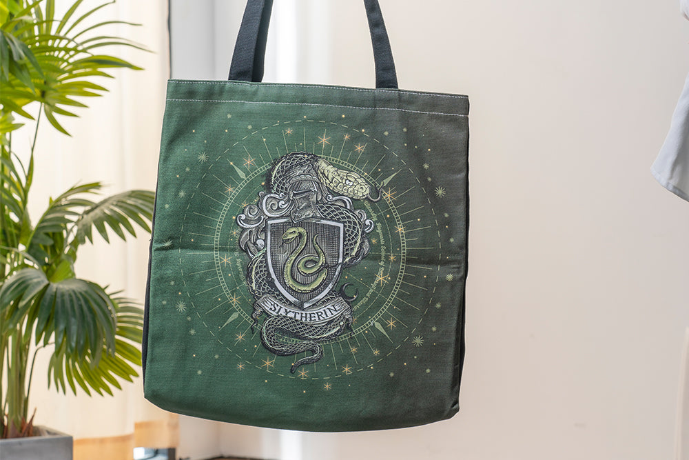 Paperblanks Slytherin Tote Cotton Tote Bag – design detail