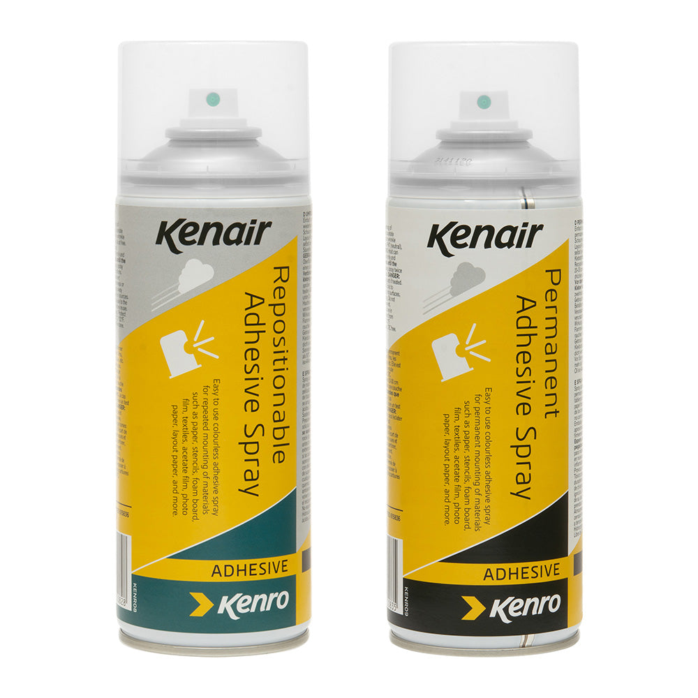 Kenair repositionable and permanent adhesive sprays