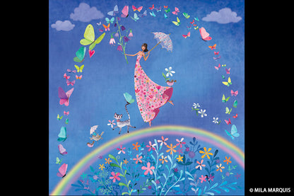 Paperblanks Spring Rainbow Midi Hardback Journal – Lined, 144 Pages – design detail