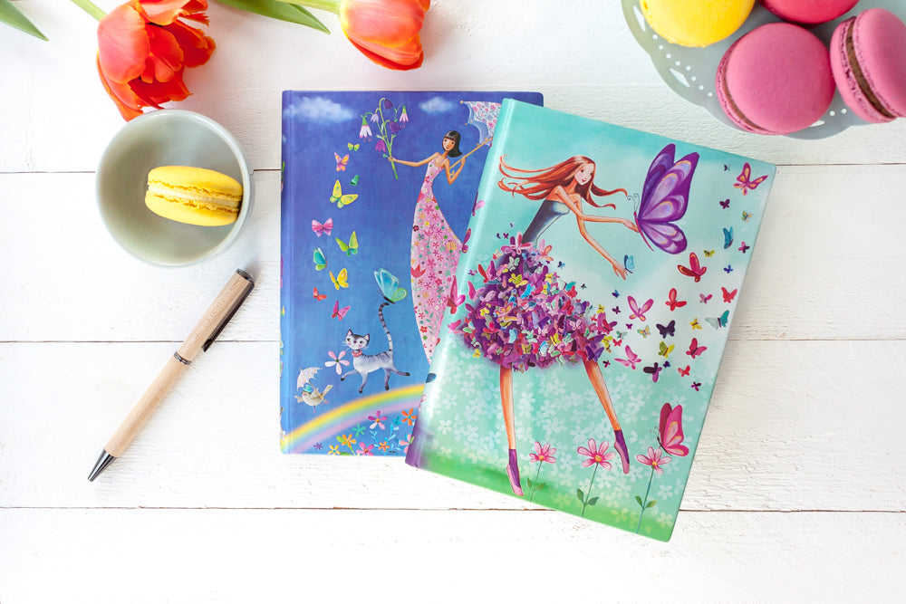 Paperblanks Spring Rainbow Midi Hardback Journal – Lined, 144 Pages – design detail