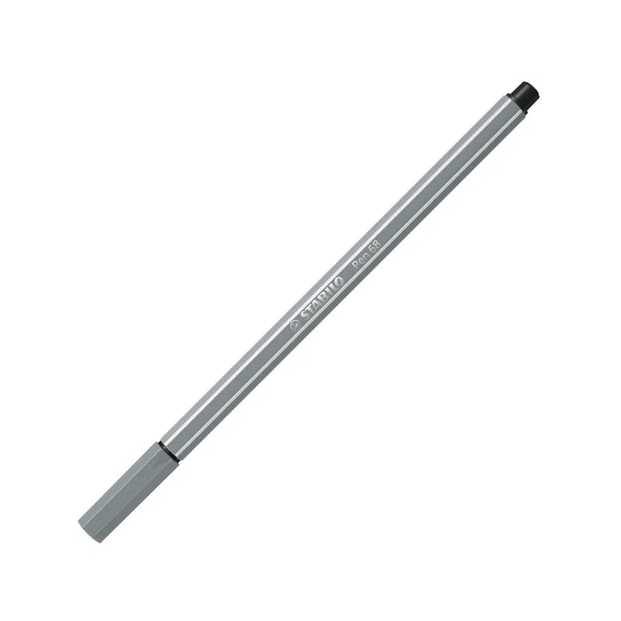 STABILO Pen 68 Felt-Tip Pen 1 mm – Medium Cold Grey (95)