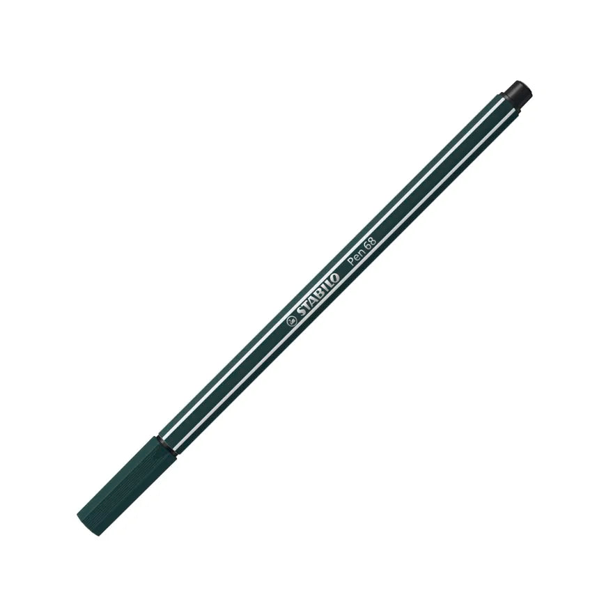 STABILO Pen 68 Felt-Tip Pen 1 mm – Earth Green (63)