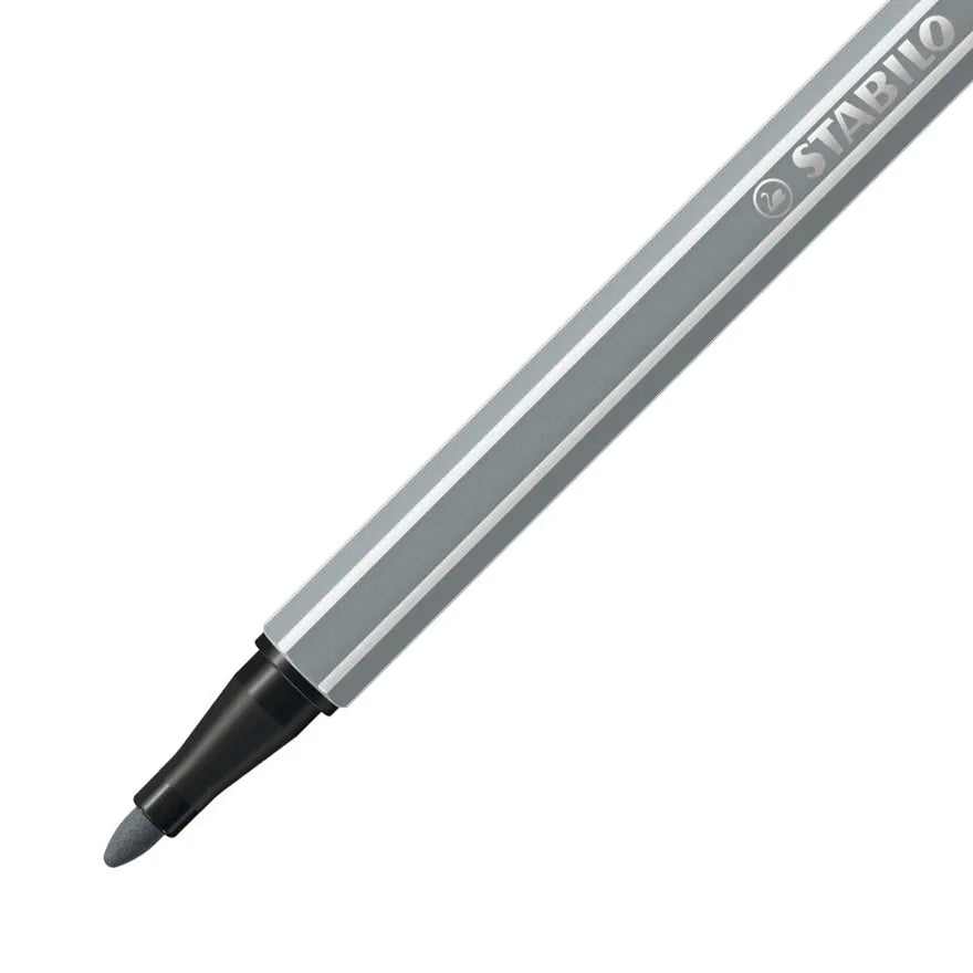 STABILO Pen 68 Felt-Tip Pen 1 mm – Medium Cold Grey (95)