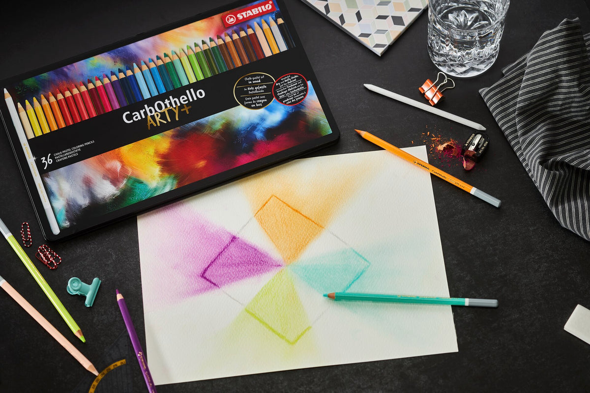 STABILO CarbOthello Pastel Pencils – Metal Tin of 12