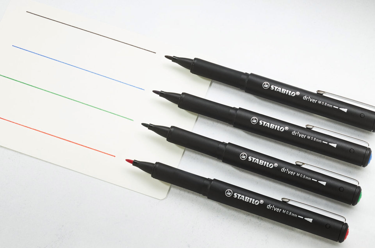 STABILO dr!ver M Felt-Tip Pen 0.8 mm – Black (46)
