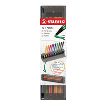 STABILO Pen 68 Felt-Tip Pens – Click Set of 10