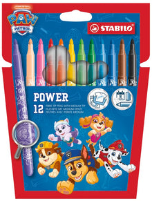 STABILO power PAW Patrol Fibre-Tip Pens – Wallet of 12 (Limited Edition)