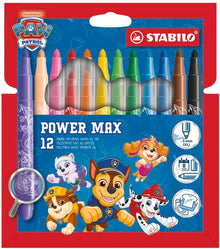 STABILO power max PAW Patrol Thick Fibre-Tip Pens – Wallet of 12 (Limited Edition)