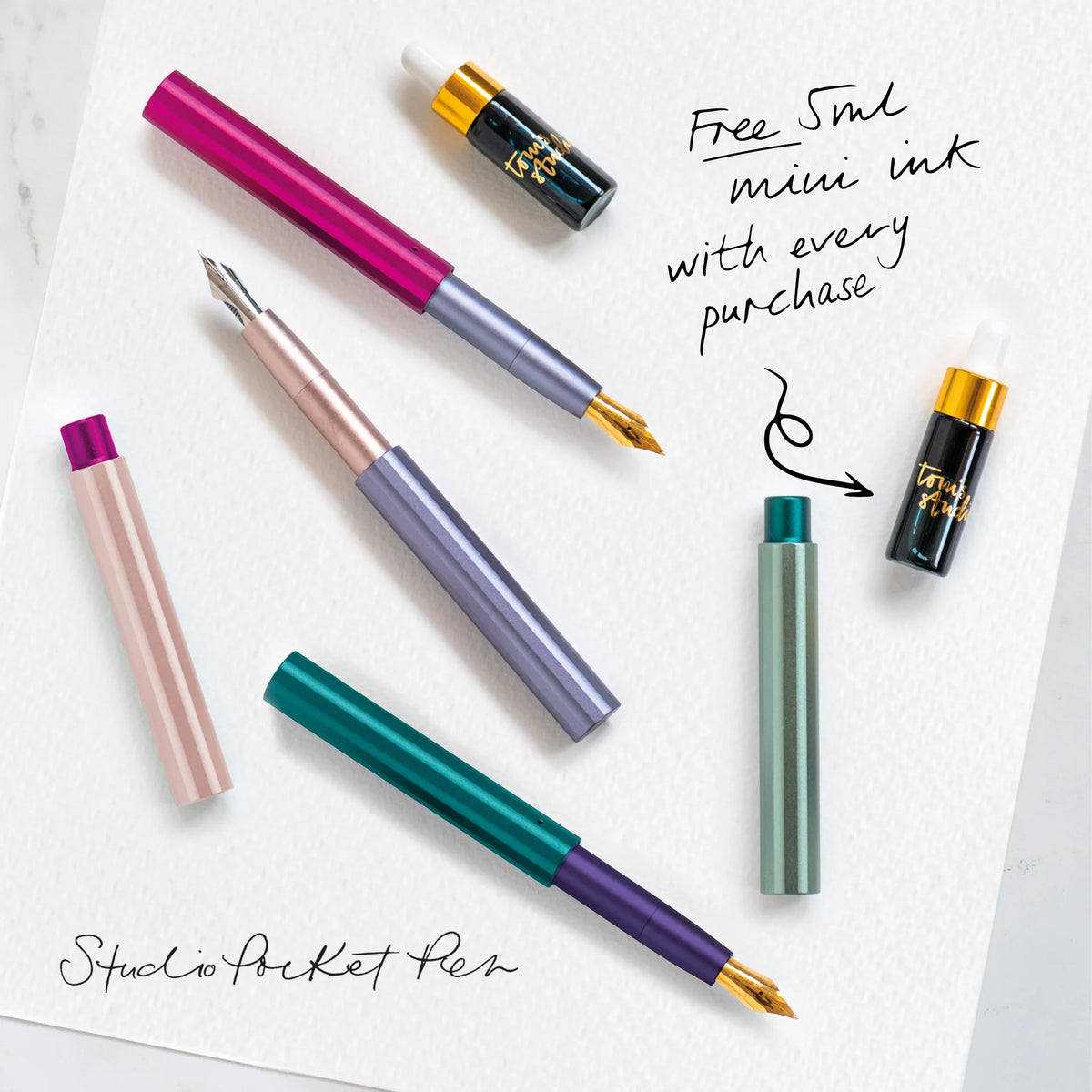 Studio Pocket Fountain Pen 2.0 | Black - Medium