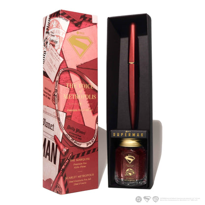Ferris Wheel Press x Superman Marquise Fountain Pen & 28ml Ink Set – The Voice of Metropolis
