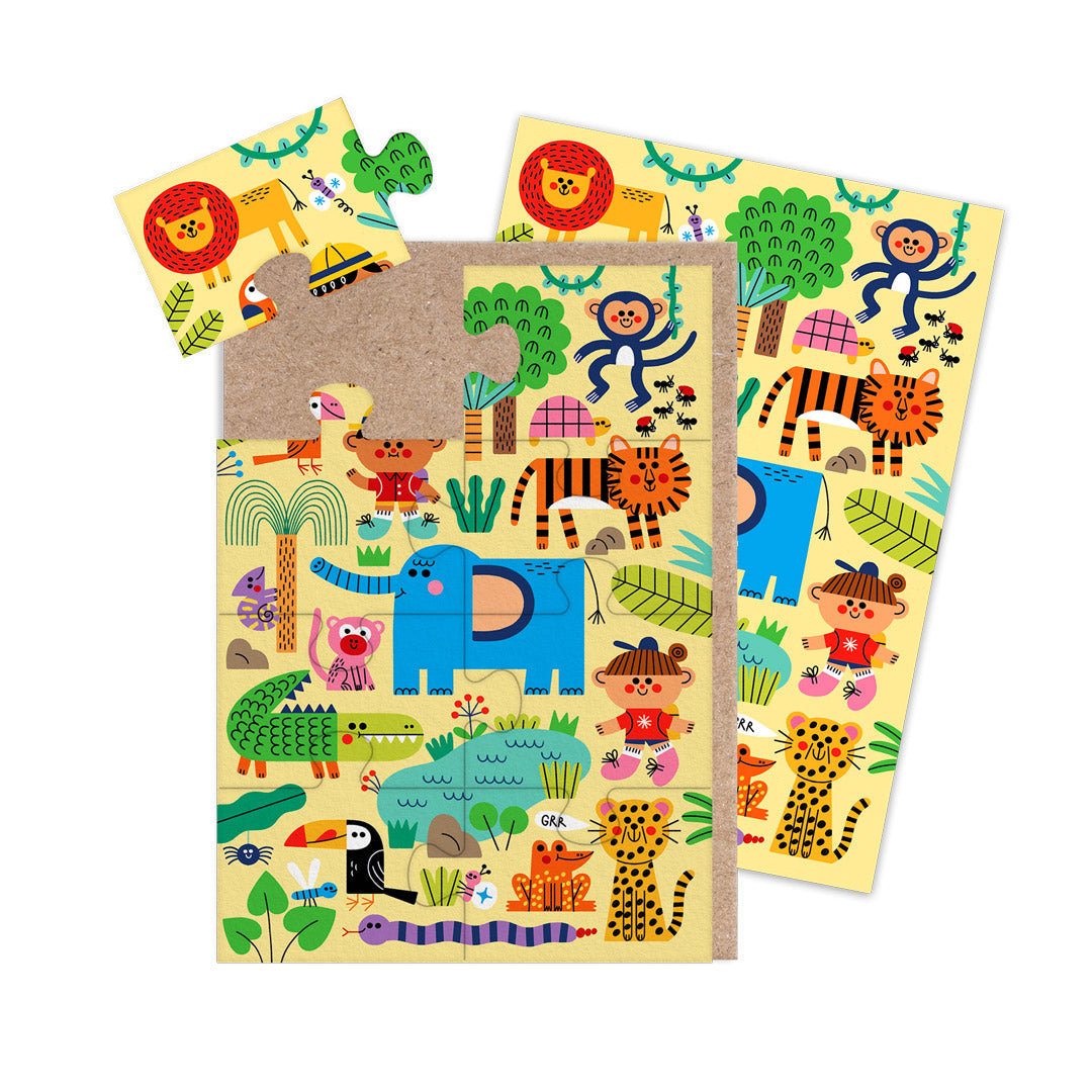 Jungle jigsaw greeting card by Ohh Deer
