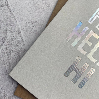 Type Dreams Hey Hello Hi Greetings Card by Heyyy