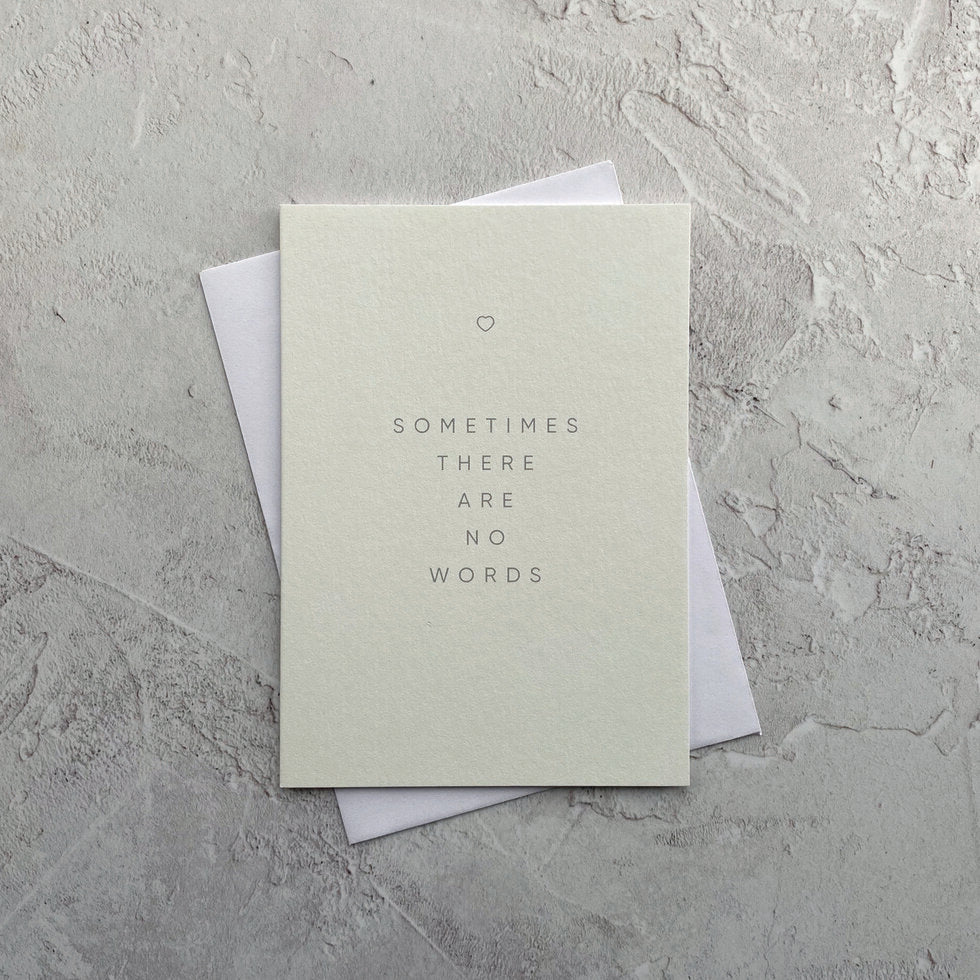Type Dreams Sometimes There Are No Words Sympathy Card by Heyyy