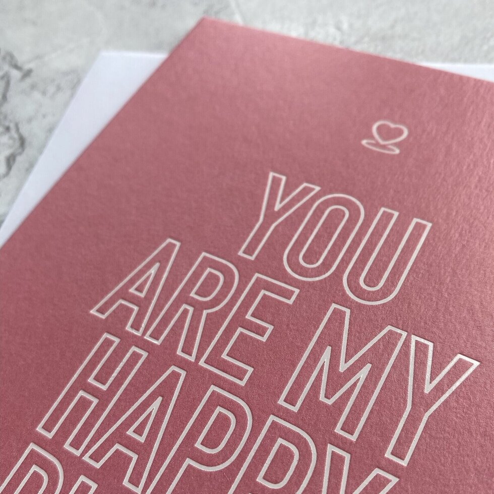 Type Dreams You Are My Happy Place Greetings Card by Heyyy