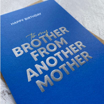 Type Dreams Brother from Another Mother Greetings Card by Heyyy