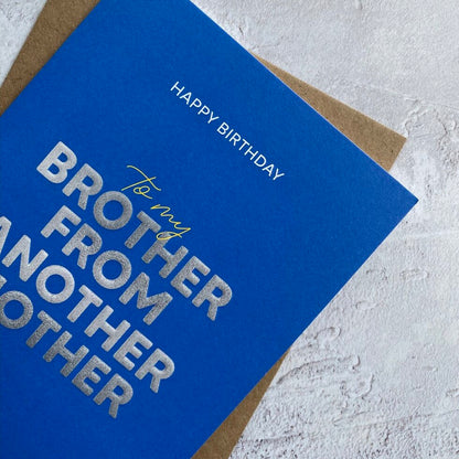 Type Dreams Brother from Another Mother Greetings Card by Heyyy