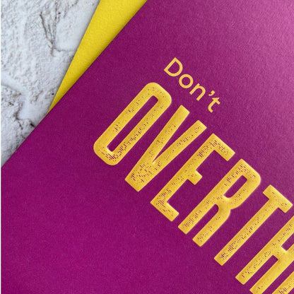 Type Dreams Overthink Greetings Card by Heyyy