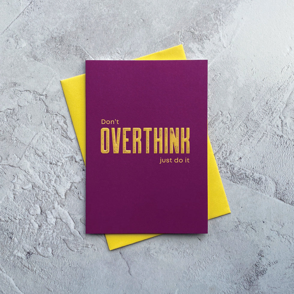 Type Dreams Overthink Greetings Card by Heyyy