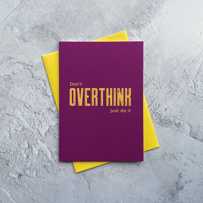 Type Dreams Overthink Greetings Card by Heyyy