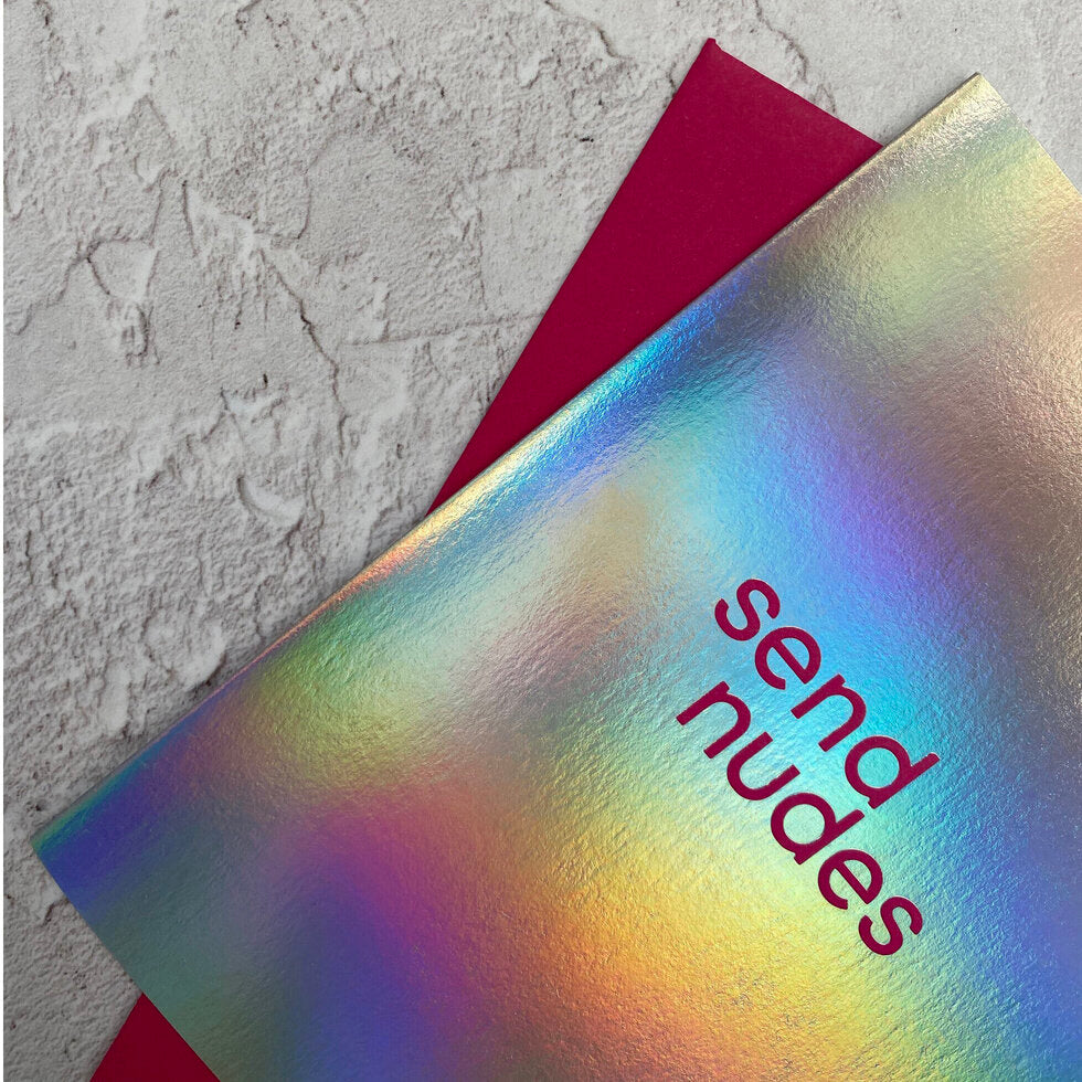 Type Dreams Send Nudes Greetings Card by Heyyy