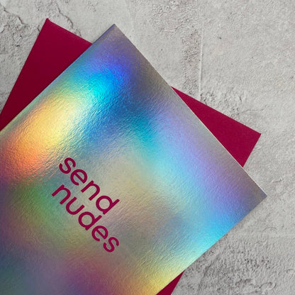 Type Dreams Send Nudes Greetings Card by Heyyy