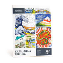 Today is Art Day Katsushika Hokusai colouring book front cover