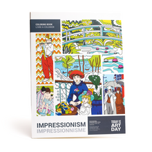 Today is Art Day Impressionism colouring book front cover