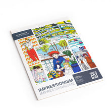 Impressionism colouring book cover and pages