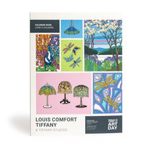 Today is Art Day Louis Comfort Tiffany colouring book front cover