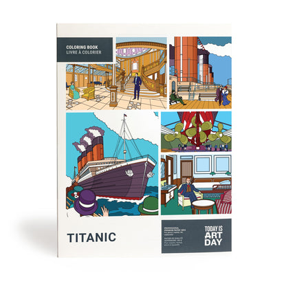 Today is Art Day Titanic colouring book front cover