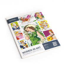 Women in Art colouring book cover and pages
