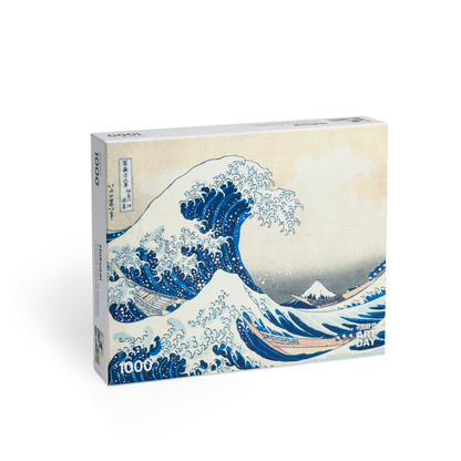 Today is Art Day Hokusai Great Wave off Kanagawa 1000 piece jigsaw puzzle box