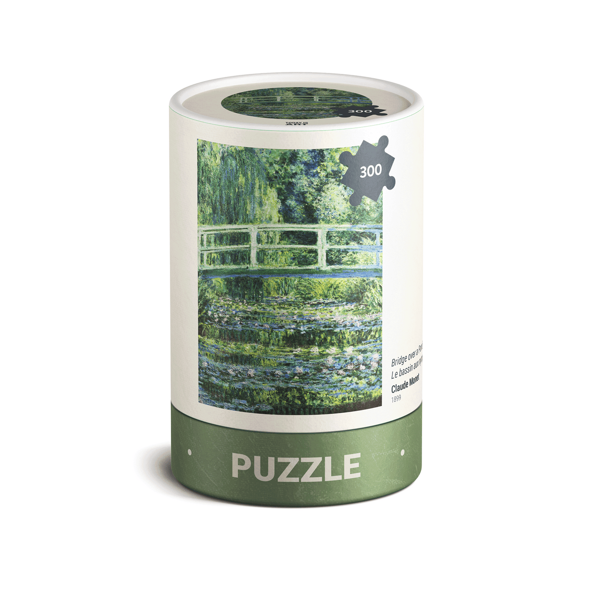 Today is Art Day Monet Bridge over a Pond of Water Lilies 300 piece jigsaw puzzle tube