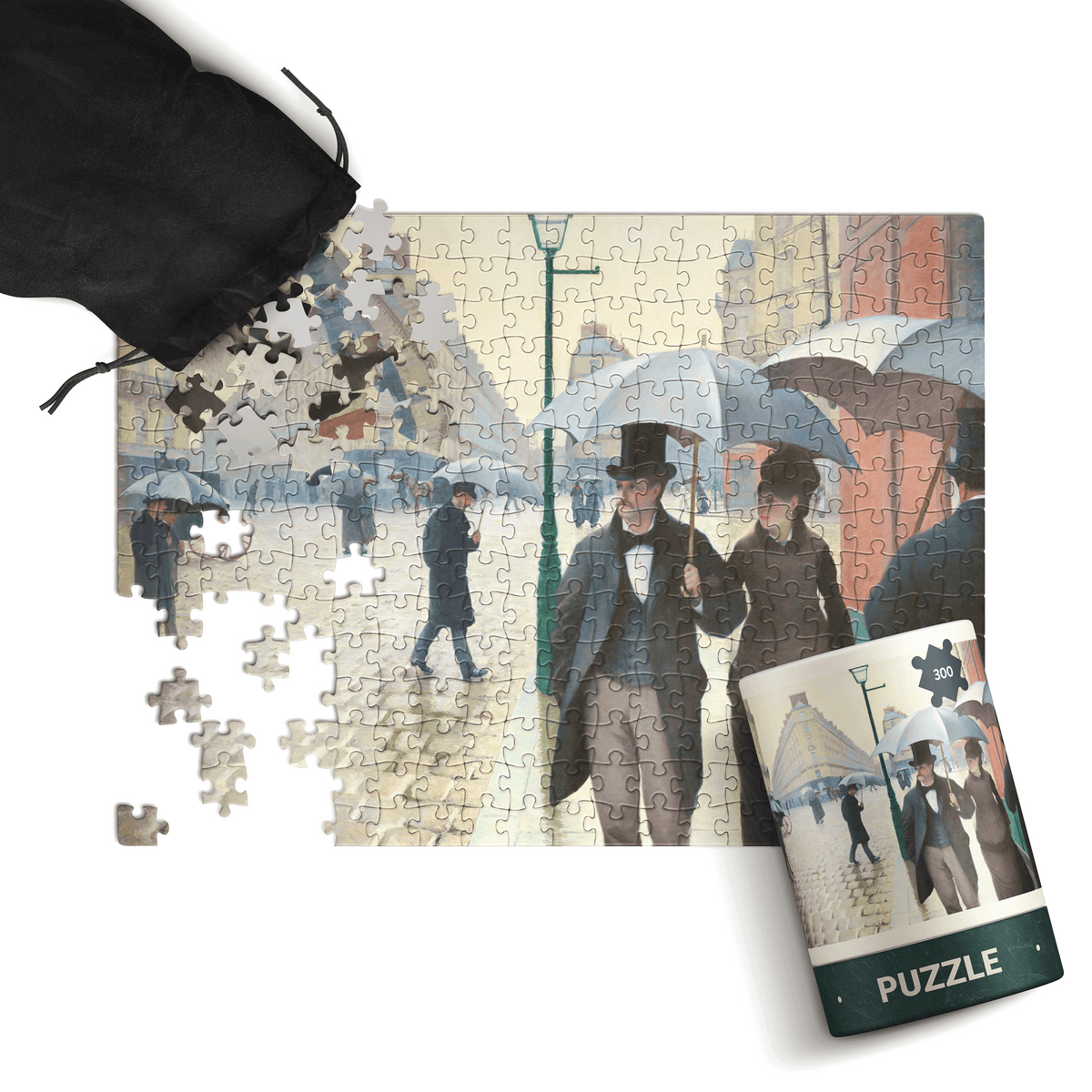 Paris Street Rainy Day puzzle completed image